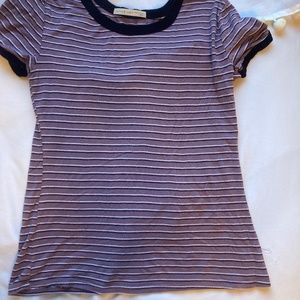 Purple striped shirt